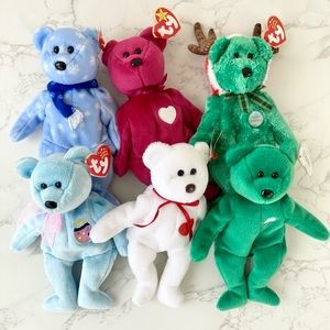 Beanie Baby Holiday Bear Lot